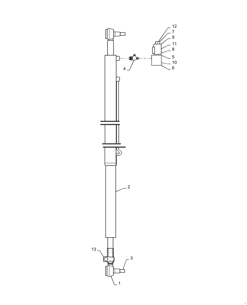 Схема запчастей Case IH 3185 - (06-006) - CYLINDER, TIE ROD ASSEMBLY RH Hydraulic Plumbing