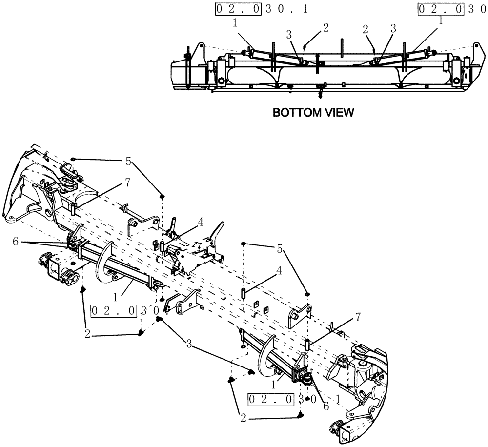 Схема запчастей Case IH ATX700 - (02.100.1) - CYLINDER, SWING (07) - HYDRAULICS