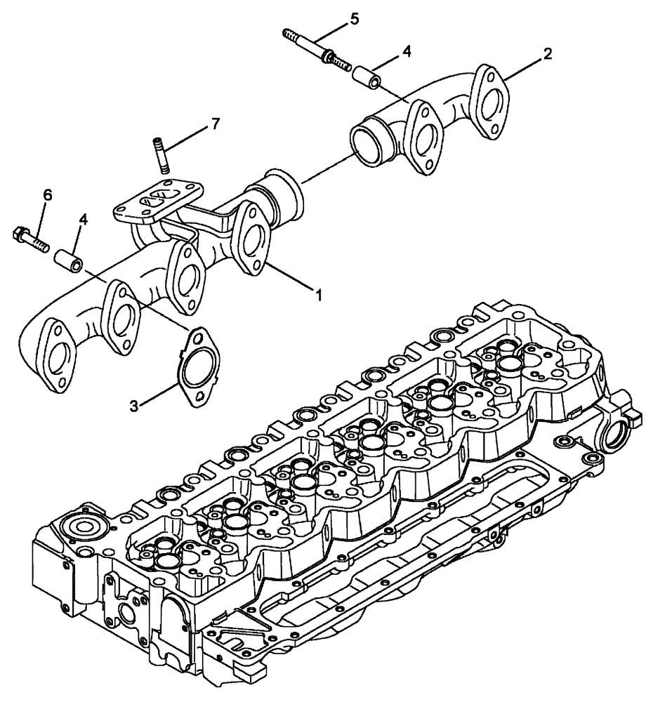 Схема запчастей Case IH SPX3320 - (03-027) - MANIFOLD - EXHAUST (01) - ENGINE