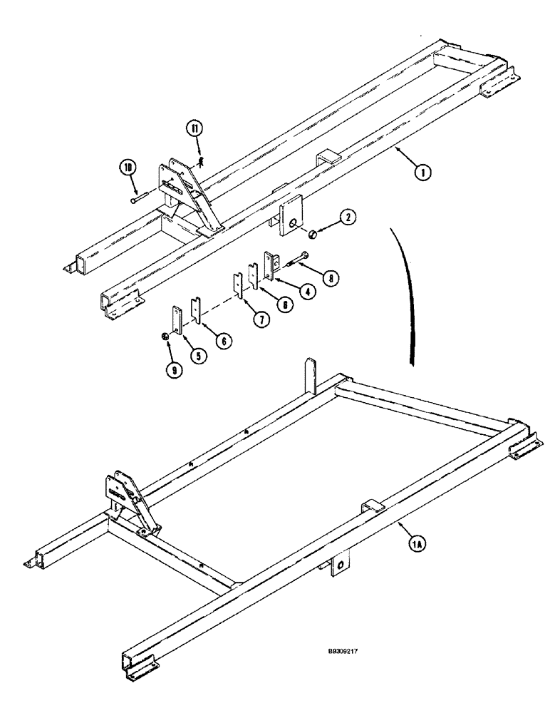 Схема запчастей Case IH 3900 - (9-04) - WING FRAME (09) - CHASSIS/ATTACHMENTS