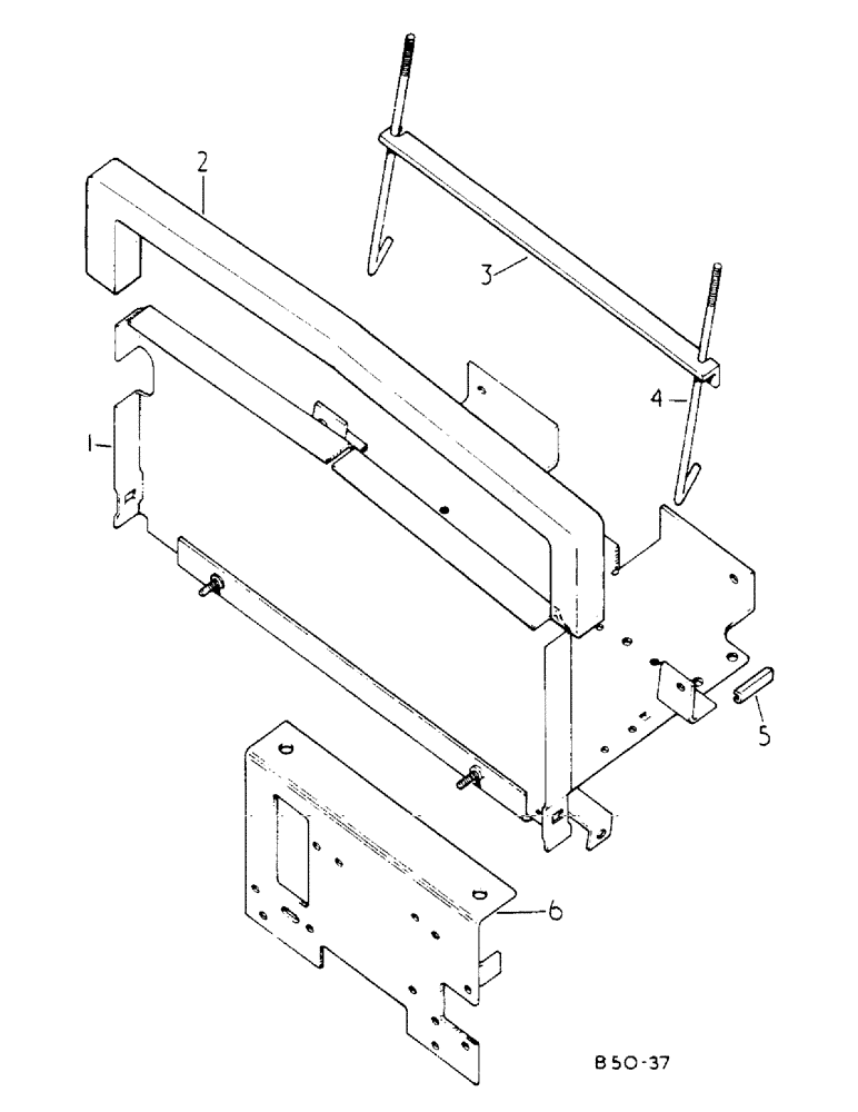 Схема запчастей Case IH 784 - (08-049) - BATTERY TRAY (06) - ELECTRICAL