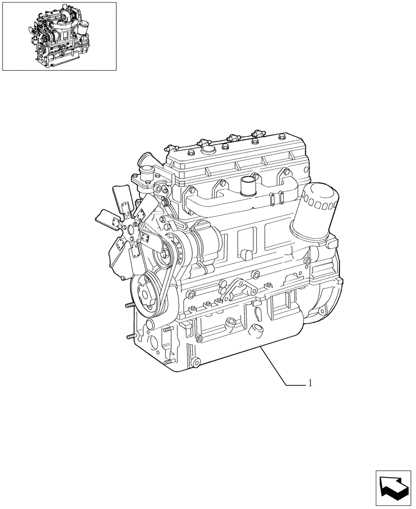 Схема запчастей Case IH JX75 - (0.02.1/01[02]) - ENGINE (AFTER S/N 13287) (01) - ENGINE