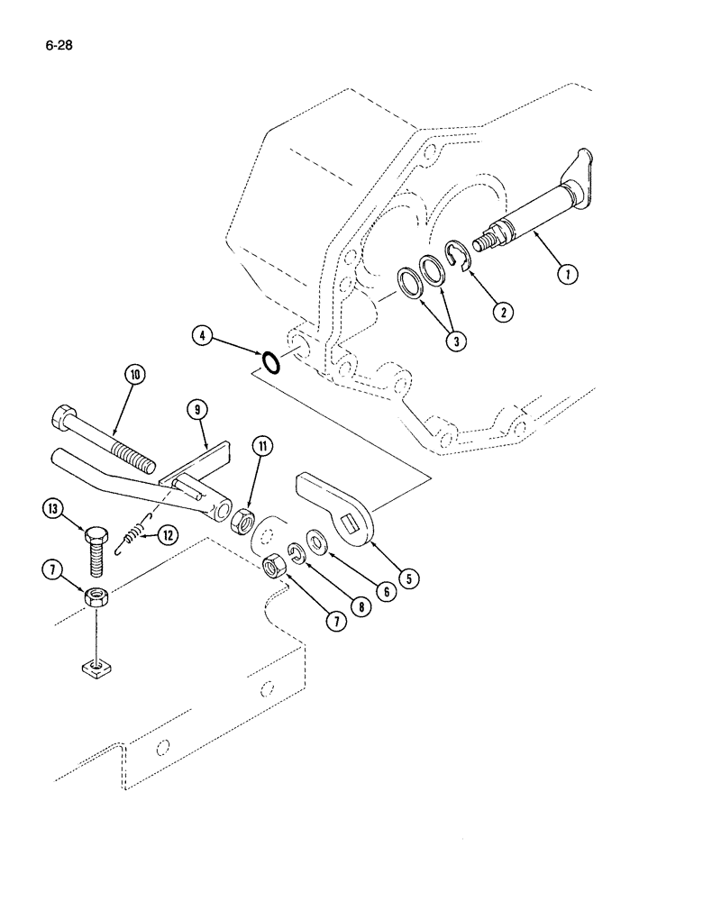 Схема запчастей Case IH 265 - (6-28) - DIFFERENTIAL, PARK LOCK (06) - POWER TRAIN