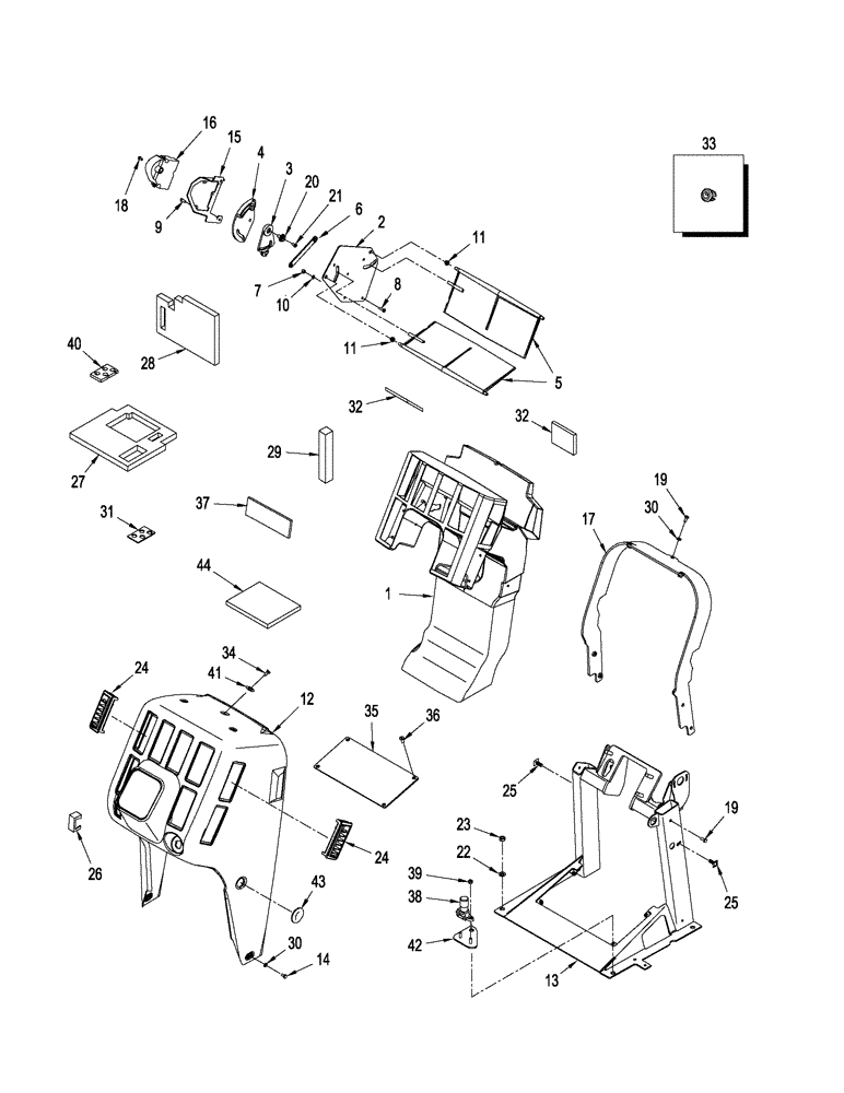 Схема запчастей Case IH STEIGER 385 - (09-20) - FRONT CONSOLE (09) - CHASSIS