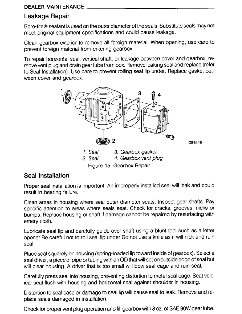 Схема запчастей Case IH M172 - (32) - DEALER MAINTENANCE, LEAKAGE REPAIR, SEAL INSTALLATION (05) - SERVICE & MAINTENANCE