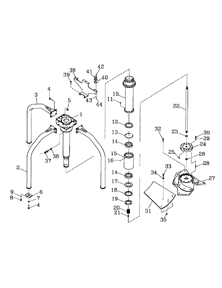 Схема запчастей Case IH 7000 - (A07-02) - VERTICAL ARM EXTRACTOR FAN, PRIMARY Mainframe & Functioning Components