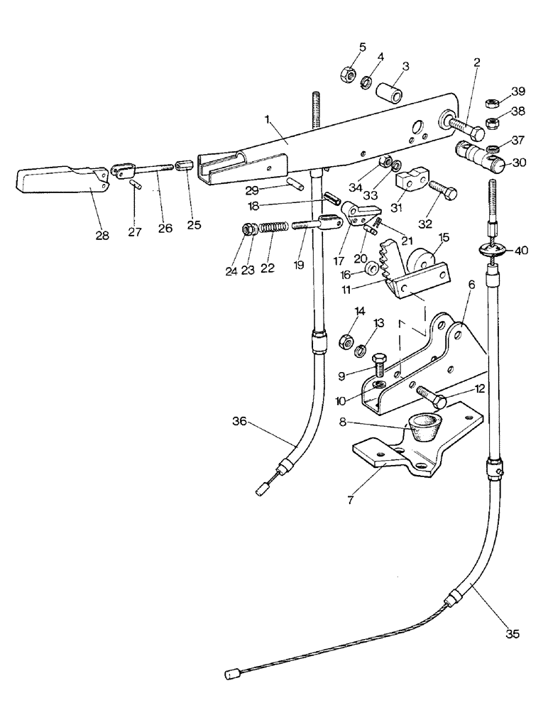 Схема запчастей Case IH 1690 - (J03-1) - HAND BRAKE LEVER, HIGH PLATFORM, CAB, LOW PROFILE (5.1) - BRAKES