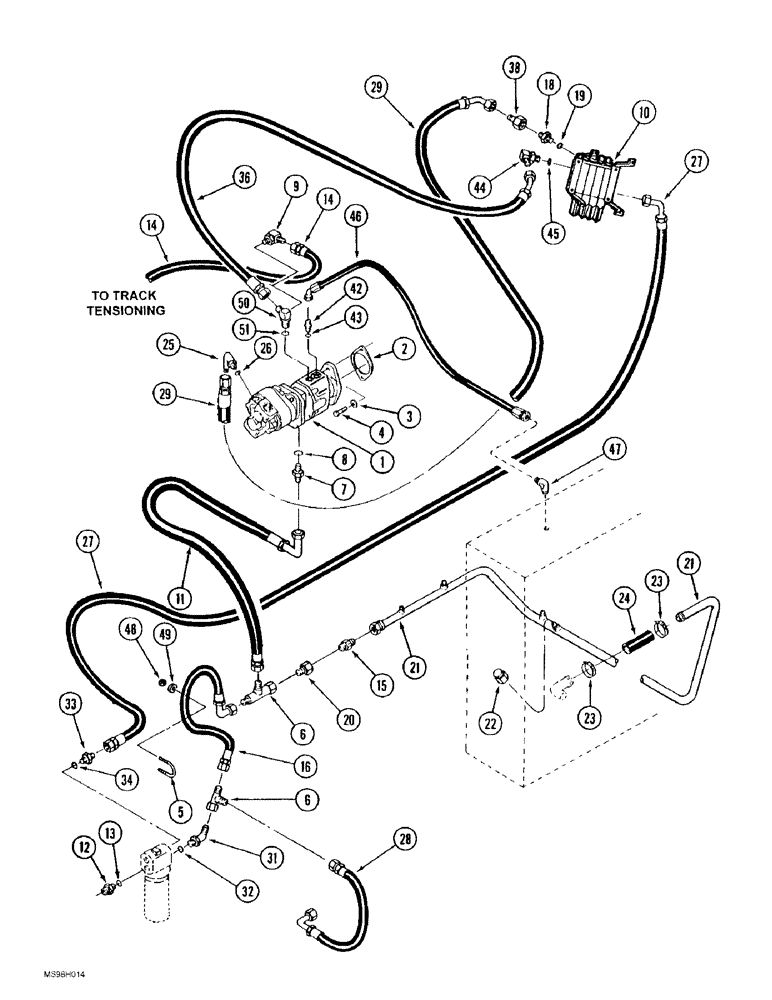 Схема запчастей Case IH 9380 QUADTRAC - (8-118) - HIGH OUTPUT HYDRAULIC SYSTEM, PFC PUMP CIRCUIT TO CONTROL VALVE, P.I.N. JEE0071001 AND AFTER (08) - HYDRAULICS