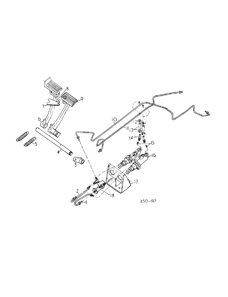 Схема запчастей Case IH 484 - (04-02) - BRAKES, BRAKE CYLINDER AND CONNECTIONS, TRACTOR WITH SERIAL NO. 3075 AND ABOVE (5.1) - BRAKES