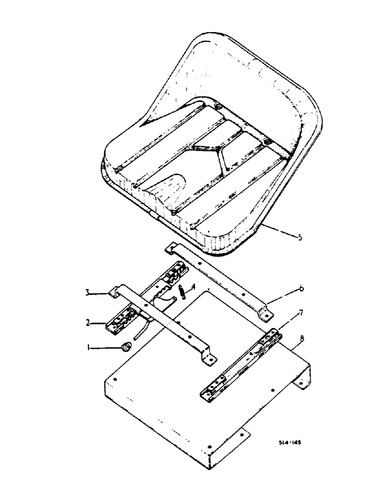 Схема запчастей Case IH 474 - (13-09) - BOSTROM SEAT (05) - SUPERSTRUCTURE