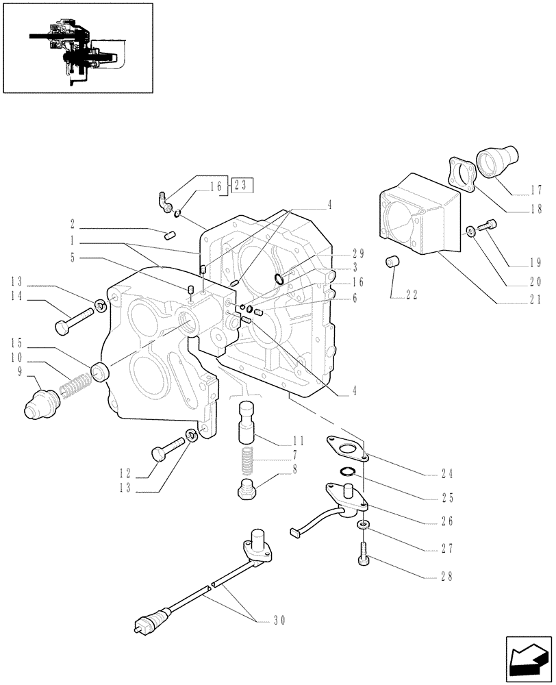 Схема запчастей Case IH JX1100U - (1.80.1[04]) - POWER TAKEOFF - COVER & GUARD - C5204 (07) - HYDRAULIC SYSTEM