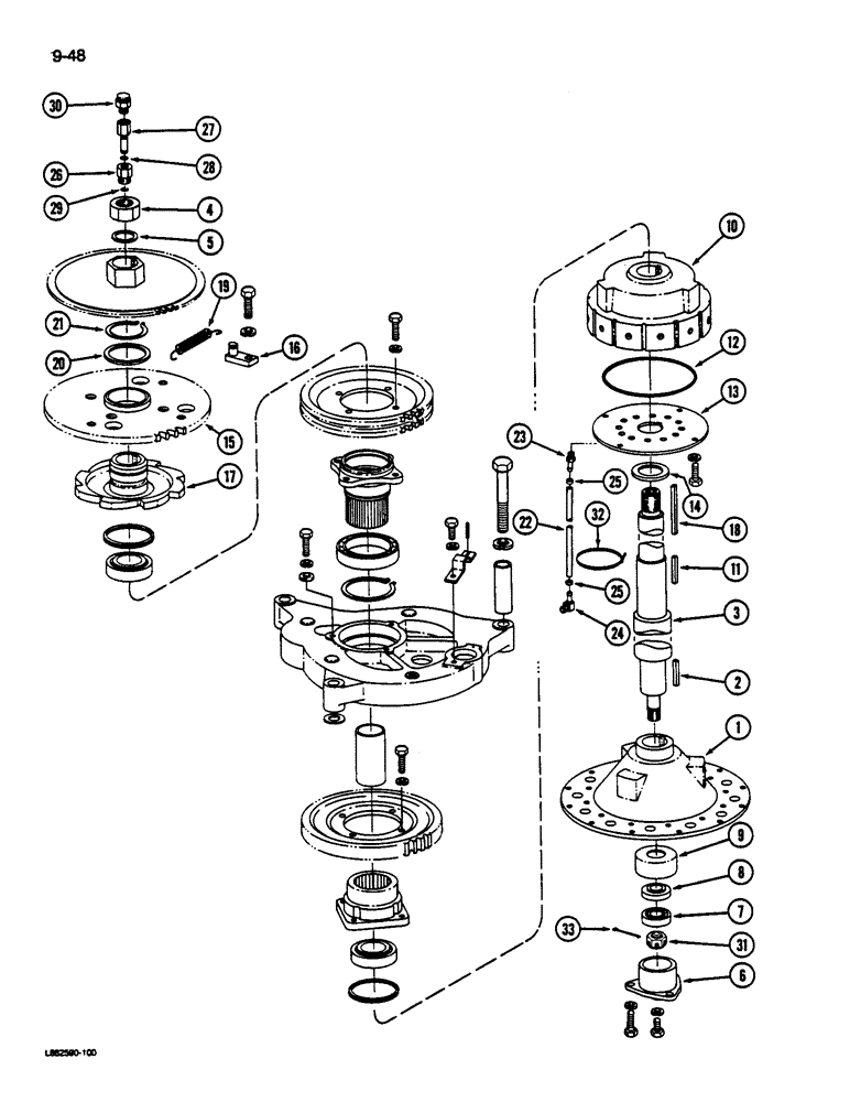 Схема запчастей Case IH 1822 - (9-048) - DRUM ROTOR AND DRIVE CAMS, PICKER BAR DRUM LUBRICATION SYSTEM (13) - PICKING SYSTEM