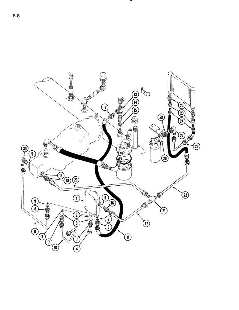 Схема запчастей Case IH 4000 - (8-08) - HYDRAULIC SYSTEM (08) - HYDRAULICS