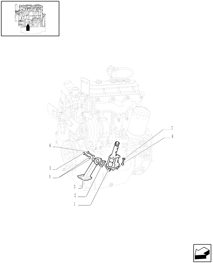 Схема запчастей Case IH JX60 - (0.30.0/04) - (VAR.319-747) TTF ENGINE TIER2 - OIL PUMP (01) - ENGINE