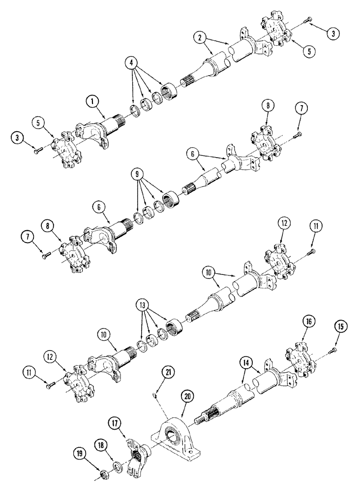 Схема запчастей Case IH STX275 - (06-28) - DRIVE SHAFT ACCUSTEER TRACTOR (06) - POWER TRAIN