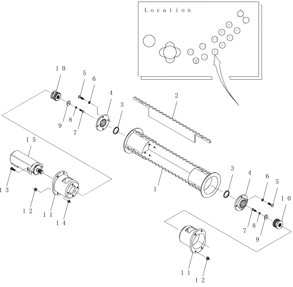 Схема запчастей Case IH 7000 - (A05.08[01]) - Bottom Roller {F} (60) - PRODUCT FEEDING