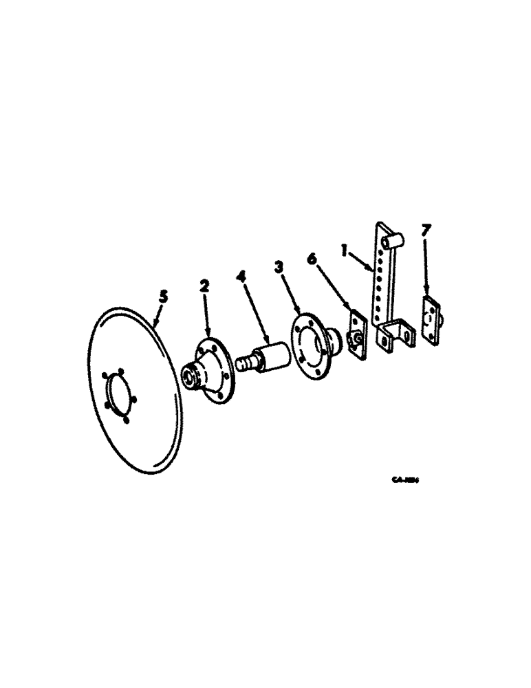 Схема запчастей Case IH 500 - (C-42[A]) - DISK FURROWING ATTACHMENT, 12 IN., ONE PER ROW 