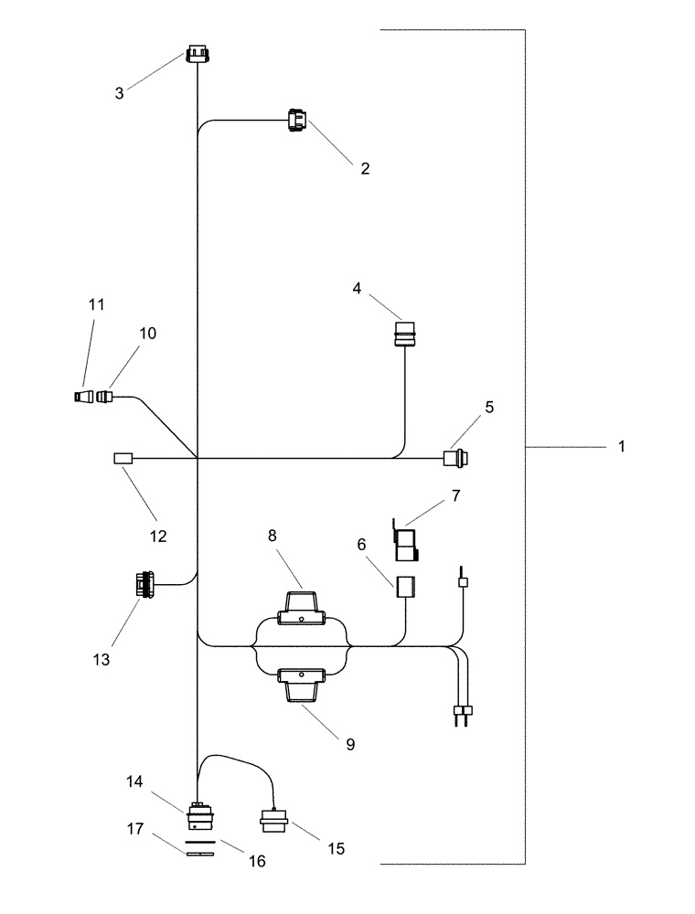 Схема запчастей Case IH 1220 - (55.100.10) - ELECTRICAL - HARNESS, UNIVERSAL TRACTOR GPS COMPATIBLE - 87422982 (55) - ELECTRICAL SYSTEMS