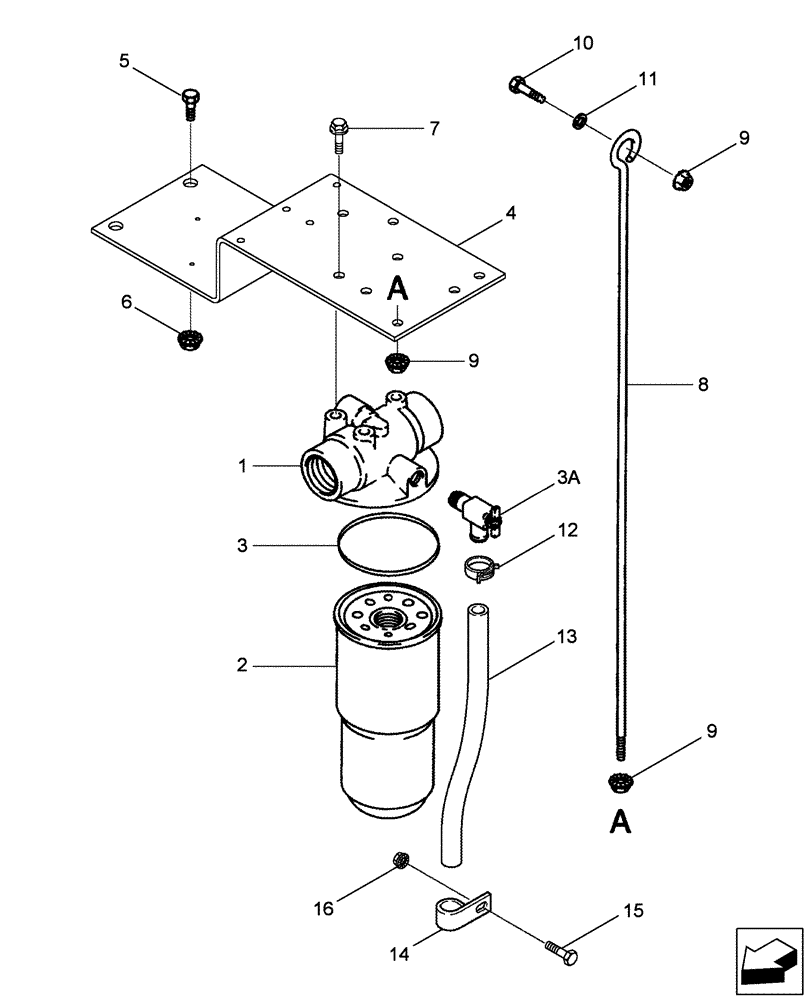 Схема запчастей Case IH 2588 - (35.200.10) - FILTER ASSY - OIL, RETURN - RETURN FILTER MOUNTING (35) - HYDRAULIC SYSTEMS