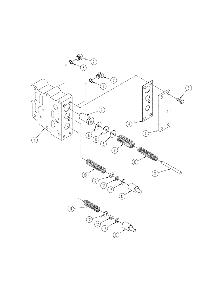 Схема запчастей Case IH STX430 - (06-47) - MANUAL SHIFT TRANSMISSION - REGULATOR VALVE ASSEMBLY (06) - POWER TRAIN