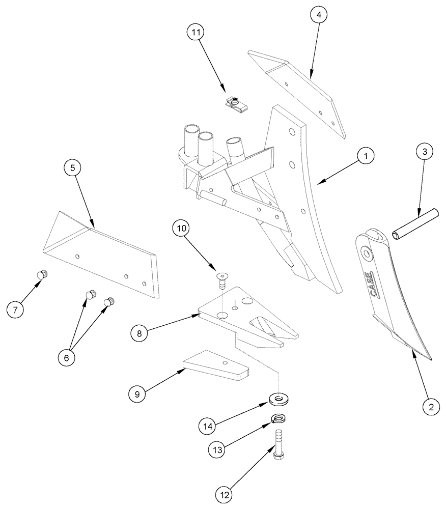 Схема запчастей Case IH ATX - (10-38) - EDGE-ON PRECISION PLACEMENT OPENER (PPX), TRIPLE SHOOT 12 INCH DRY FERTILIZER (09) - CHASSIS/ATTACHMENTS