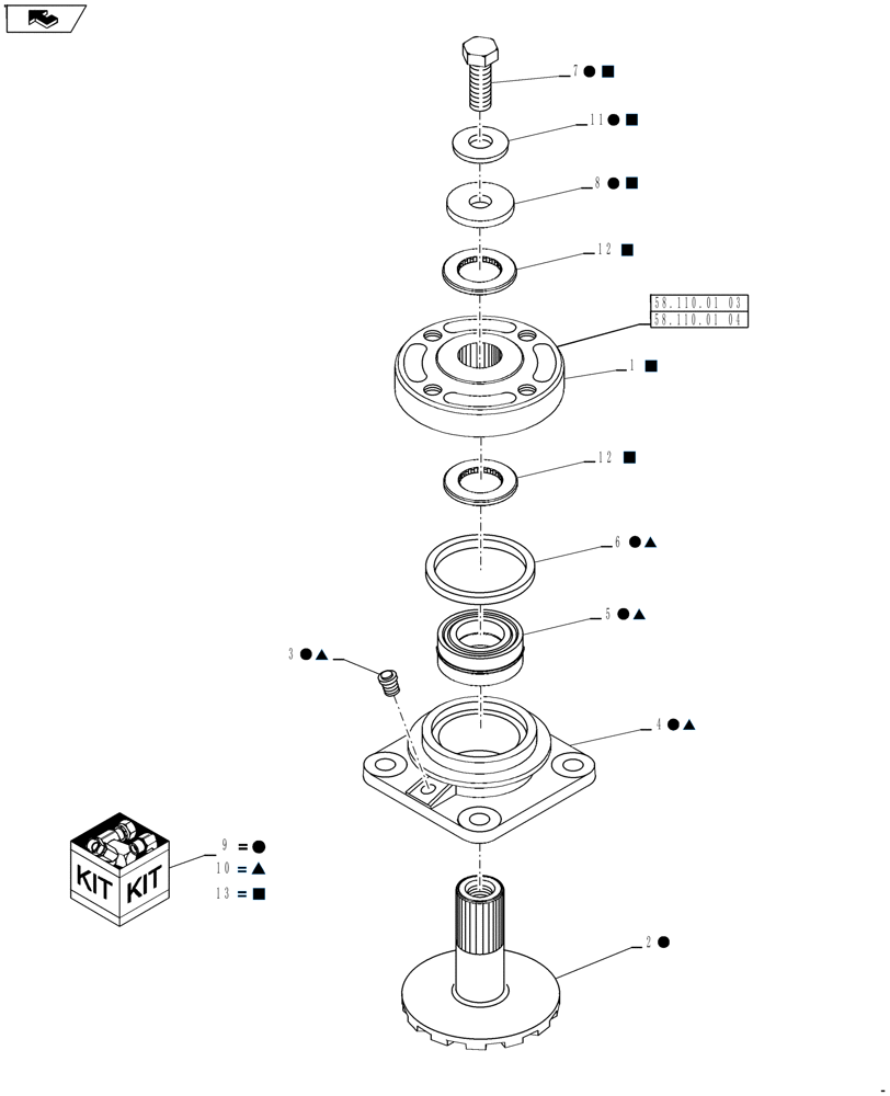 Схема запчастей Case IH RD163 - (58.110.06) - TOP CAP SHOCK HUB (58) - ATTACHMENTS/HEADERS