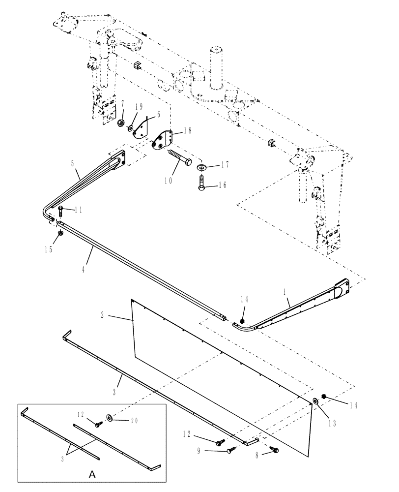 Схема запчастей Case IH DC101F - (08.04) - SKIRT, REAR (08) - SHEET METAL