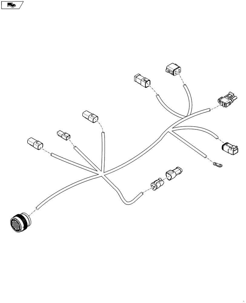 Схема запчастей Case IH 4420 - (12-063) - HARNESS, OUTSIDE AUTO GUIDANCE (06) - ELECTRICAL