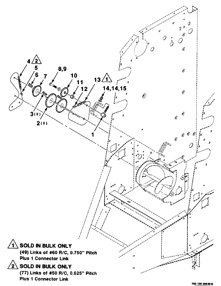 Схема запчастей Case IH 8435 - (2-22) - AUGER DRIVE ASSEMBLY Driveline