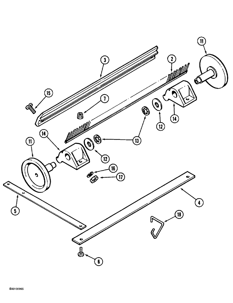 Схема запчастей Case IH 955 - (9C-26) - SEED MODULE CUTOFF BRUSH (09) - CHASSIS/ATTACHMENTS