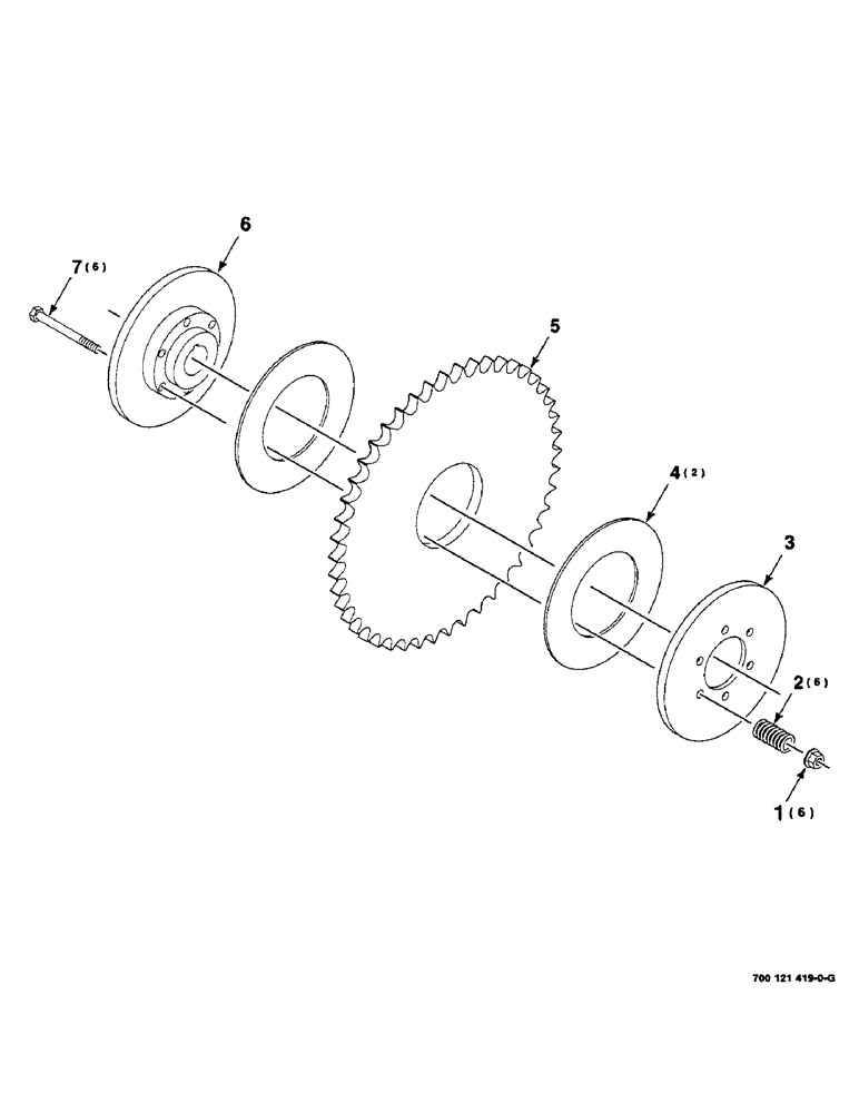 Схема запчастей Case IH 8840 - (2-32) - SLIP CLUTCH ASSEMBLY (58) - ATTACHMENTS/HEADERS