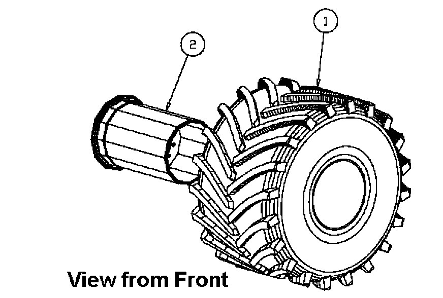 Схема запчастей Case IH FLX3300B - (05-002[03]) - FRONT TIRE GROUP - 66" FIRESTONE, 10 PLY, TIRE-MTD LH, 66X43, 10PL, FS Tires