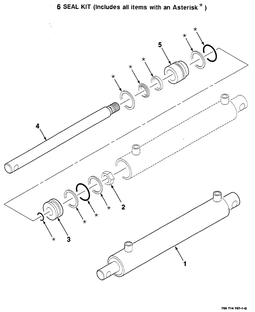 Схема запчастей Case IH RS561A - (8-038) - HYDRAULIC CYLINDER ASSEMBLY,  KICKER,  700714707 COMPLETE (07) - HYDRAULICS