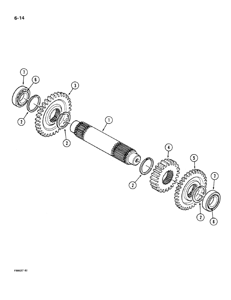 Схема запчастей Case IH 9280 - (6-14) - TRANSMISSION, COMPOUND SHAFT (CONTD) (06) - POWER TRAIN