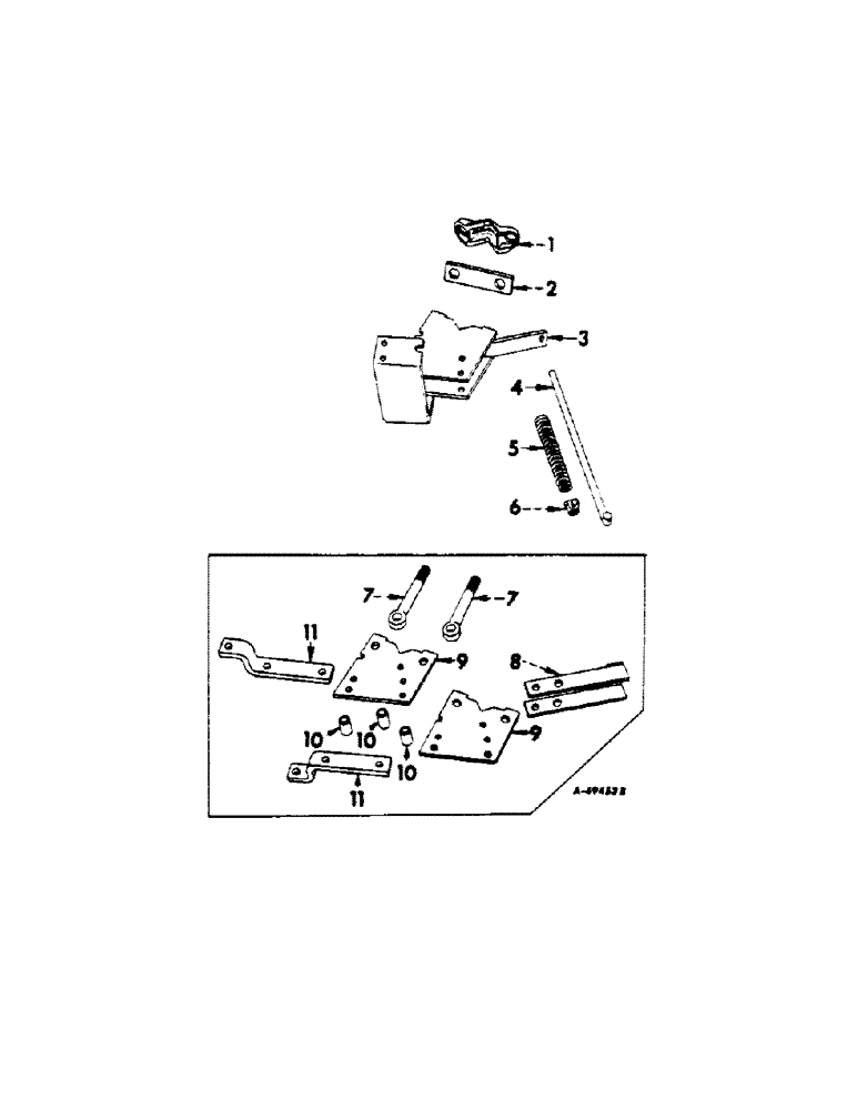 Схема запчастей Case IH 184 - (H-07[A]) - PLANTER ATTACHING UNIT 