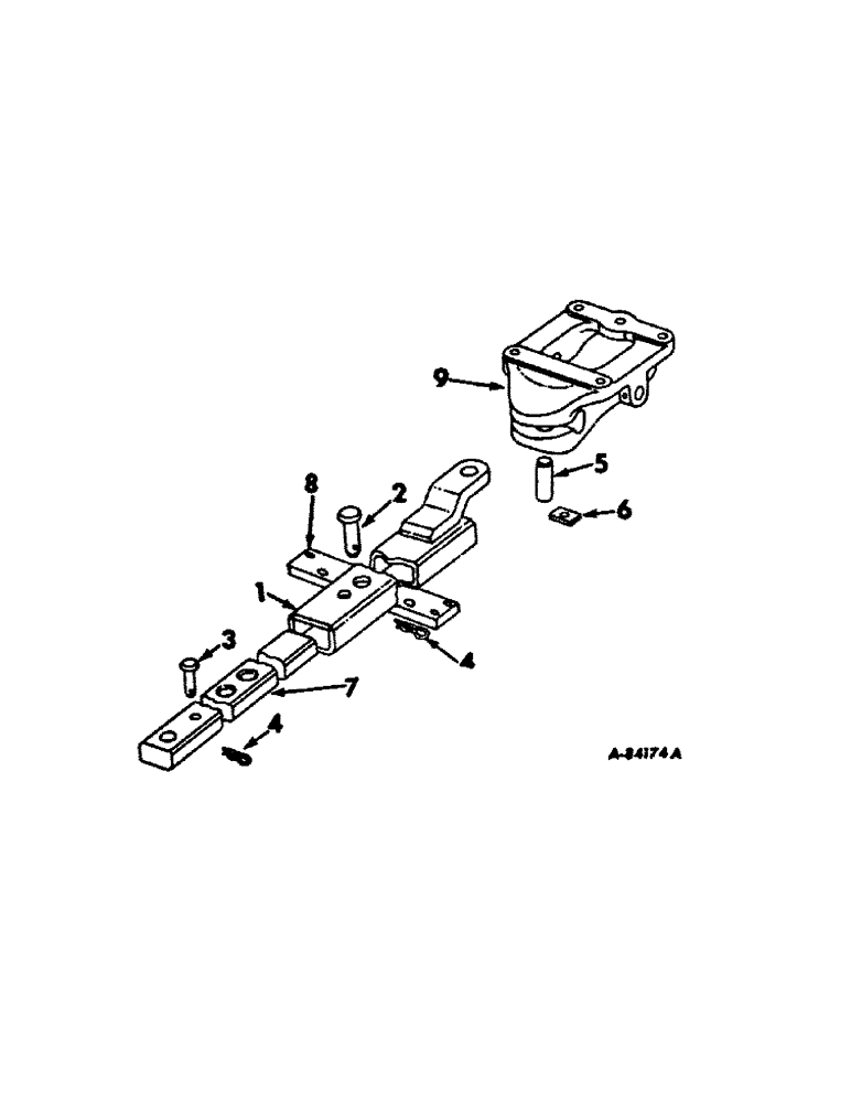 Схема запчастей Case IH 656 - (K-03) - DRAWBARS AND HITCHES, SWINGING DRAWBAR, TRACTORS WITH TWO OR THREE POINT HITCH Drawbars & Hitches