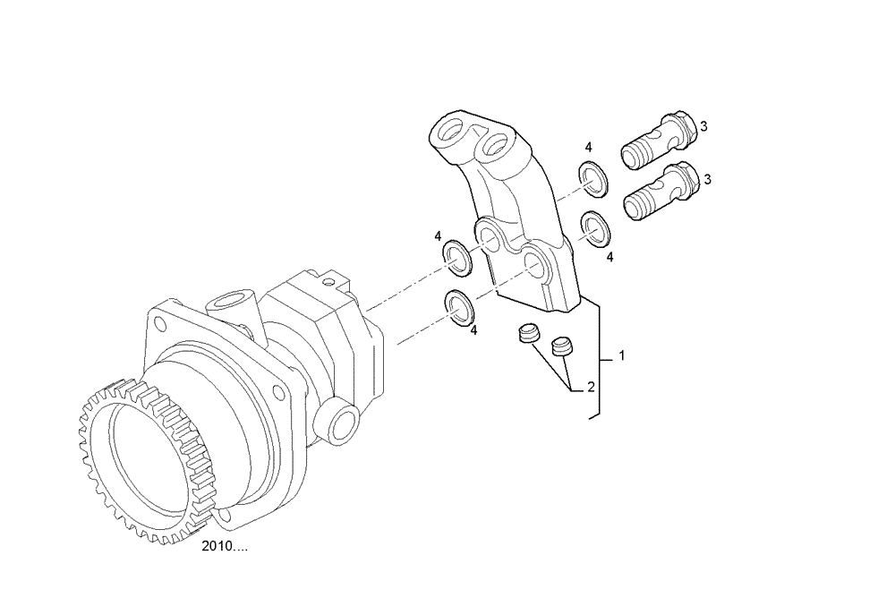 Схема запчастей Case IH F3CE0684B E003 - (2038.001) - JUNCTION 