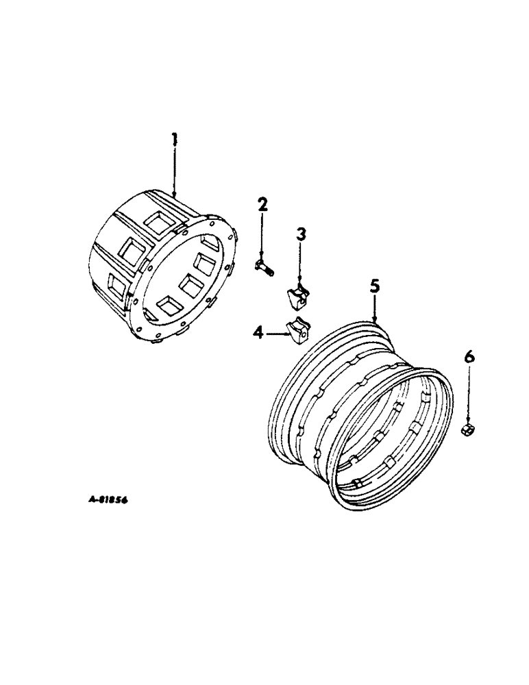 Схема запчастей Case IH 806 - (L-09[A]) - WHEELS & WHEEL WEIGHTS, DUAL REAR WHEEL ADAPTER AND RIM, INTERNATIONAL TRACTORS Wheels & Wheel Weights