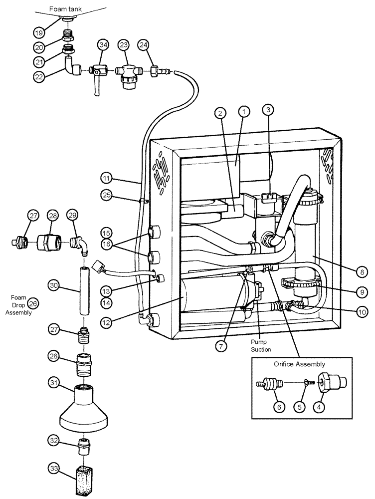 Схема запчастей Case IH 3150 - (09-002) - FOAM MARKER - HIGH VOLUME Liquid Plumbing