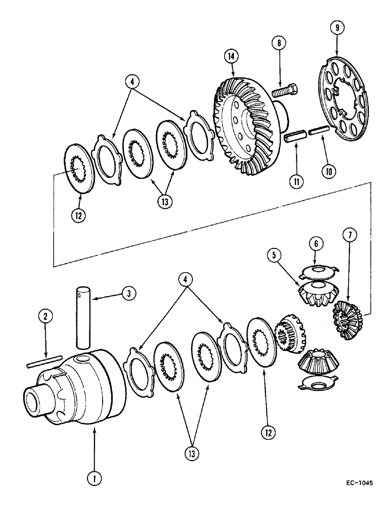 Схема запчастей Case IH 685 - (6-490) - DIFFERENTIAL - 4 WHEEL DRIVE, (A) APL 330, (B) APL 335 (06) - POWER TRAIN