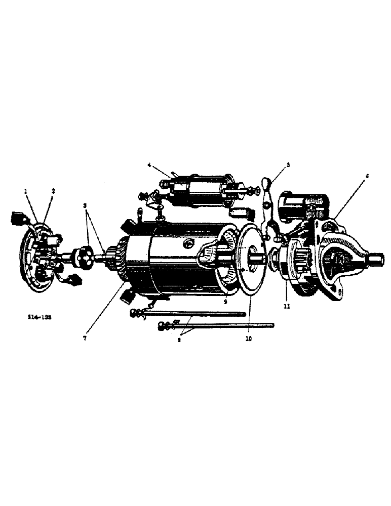 Схема запчастей Case IH 474 - (08-24) - STARTER MOTOR, LUCAS (06) - ELECTRICAL