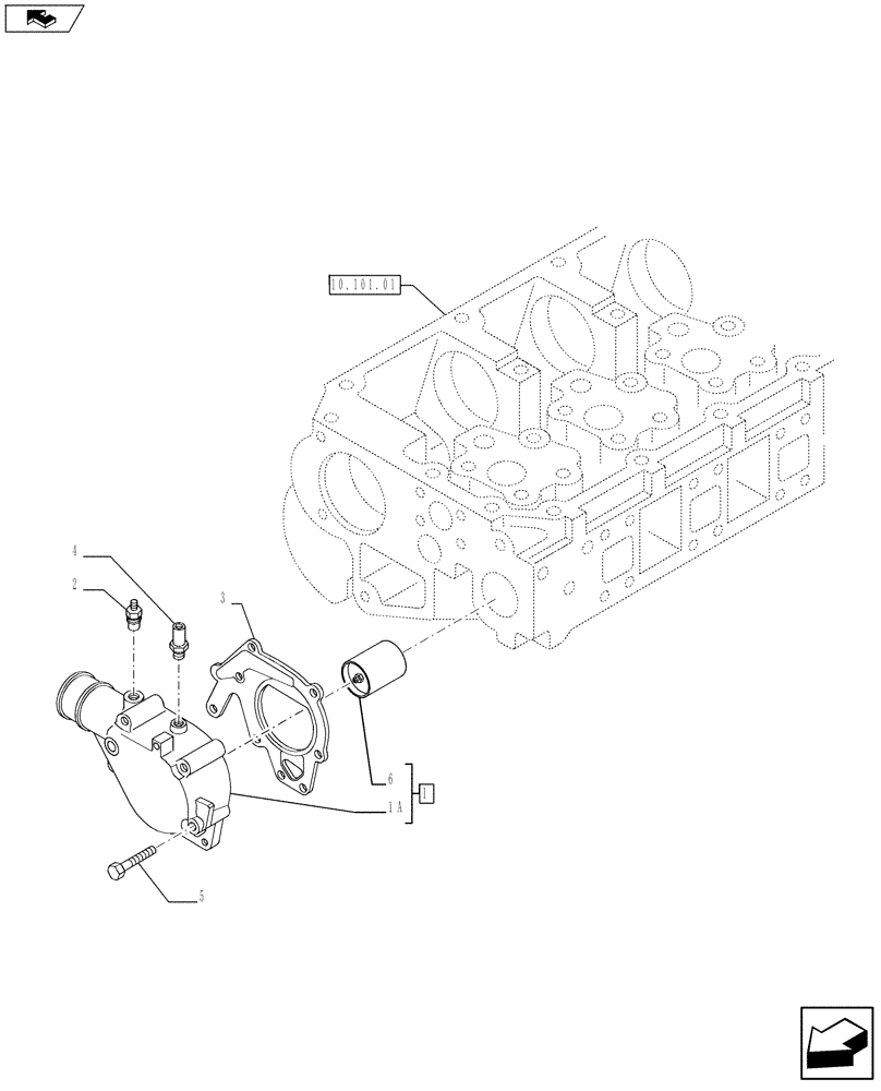 Схема запчастей Case IH F3BFA613C E005 - (10.402.01) - WATER PUMP & RELATED PARTS (10) - ENGINE