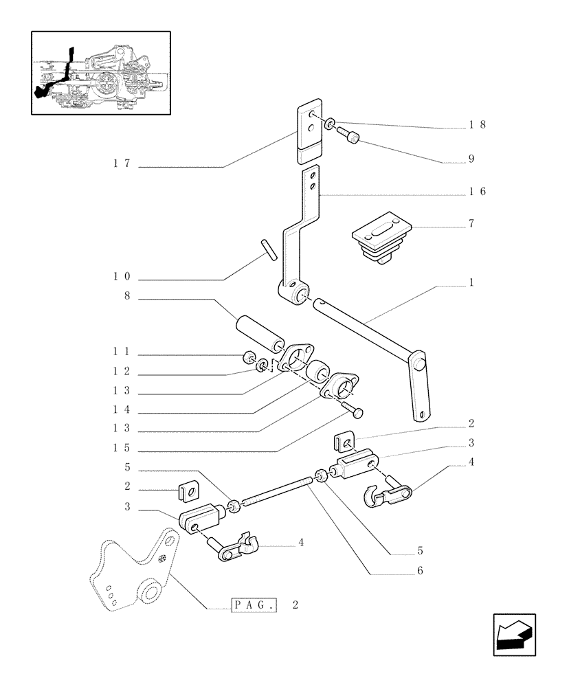 Схема запчастей Case IH JX90U - (1.96.3[01]) - P.T.O. CONTROL (10) - OPERATORS PLATFORM/CAB