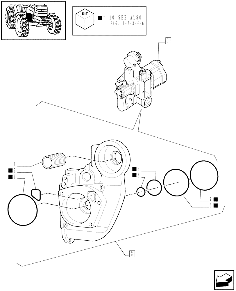 Схема запчастей Case IH MXM140 - (1.32.8/ A[05]) - PUMPS FOR HYDRAULIC SYSTEM AND LIFT - BREAKDOWN (03) - TRANSMISSION