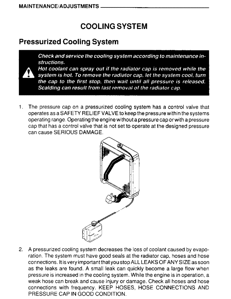 Схема запчастей Case IH 4390T - (031) - MAINTENANCE, ADJUSTMENTS, COOLING SYSTEM 