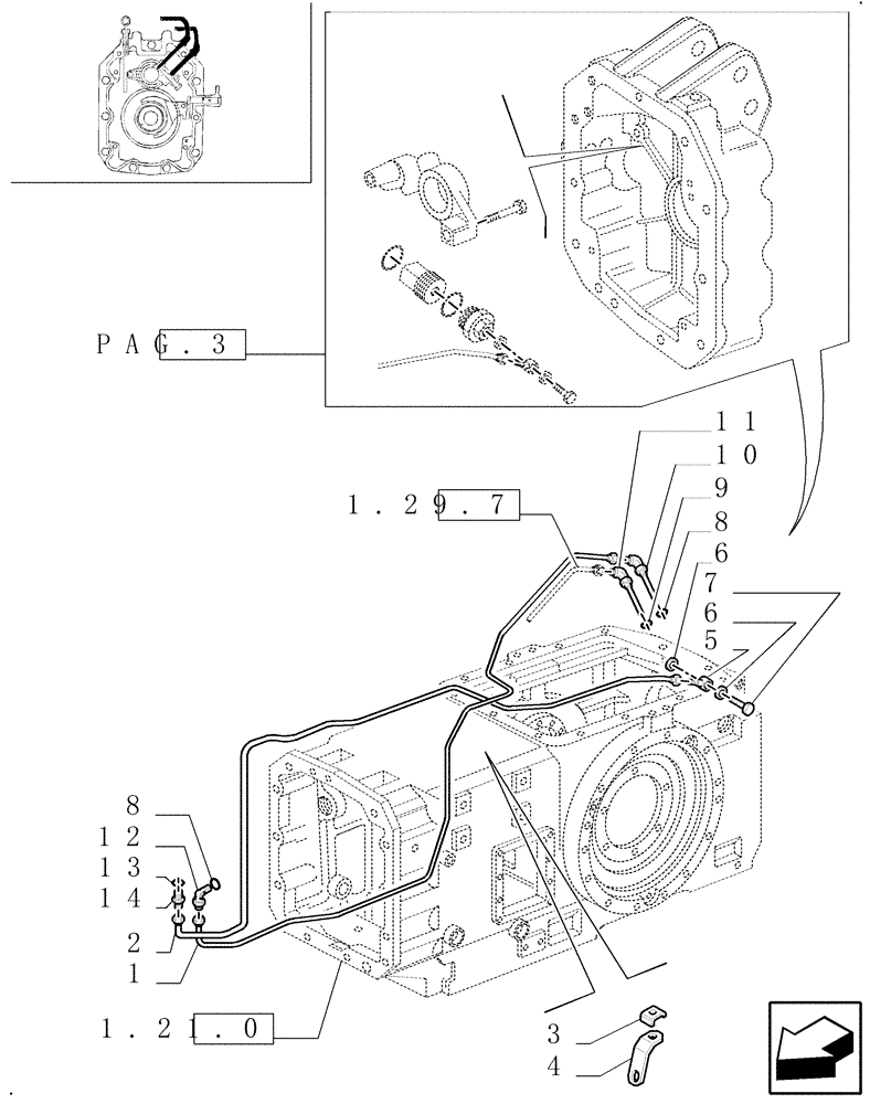 Схема запчастей Case IH MXM130 - (1.80.7[02]) - PTO, CLUTCH (07) - HYDRAULIC SYSTEM