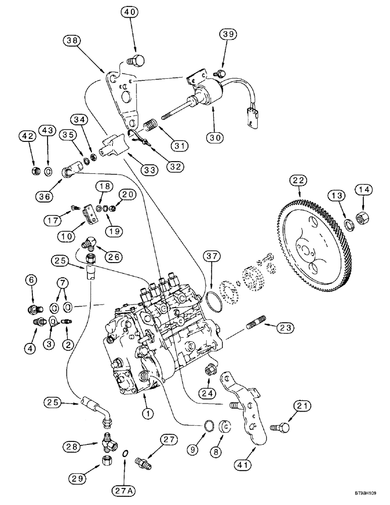 Схема запчастей Case IH 4391 - (3-12) - FUEL INJECTION PUMP AND DRIVE, 4-390 AND 4T-390 EMISSIONS CERTIFIED ENGINE (03) - FUEL SYSTEM