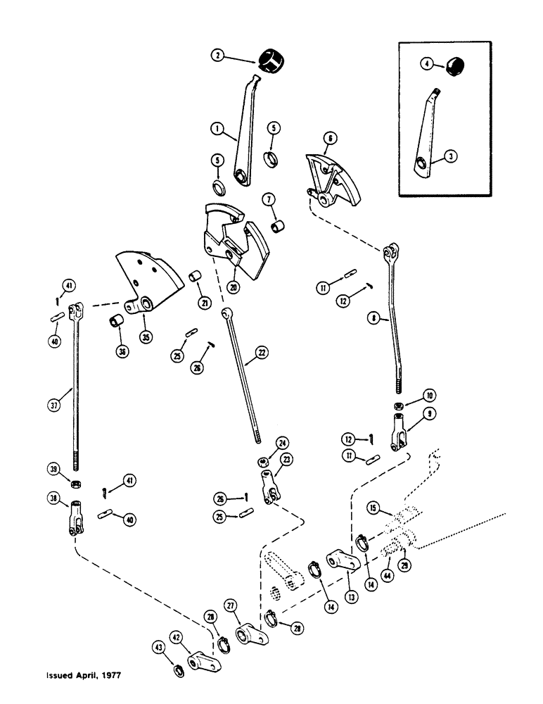 Схема запчастей Case IH 1175 - (109A) - GEAR SHIFT LINKAGE (06) - POWER TRAIN