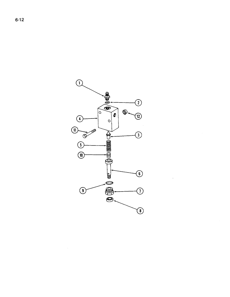 Схема запчастей Case IH 1640 - (6-12) - FOOT-N-INCH VALVE (03) - POWER TRAIN