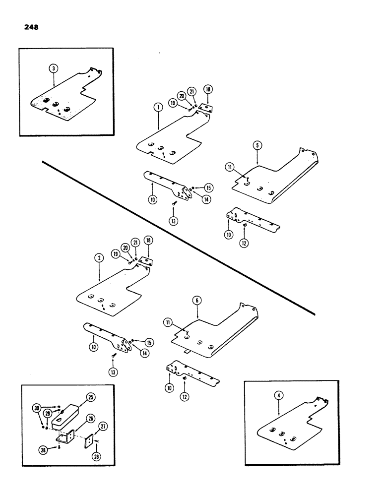 Схема запчастей Case IH 430 - (248) - PLATFORMS AND SUPPORTS, MODEL 430 (09) - CHASSIS/ATTACHMENTS